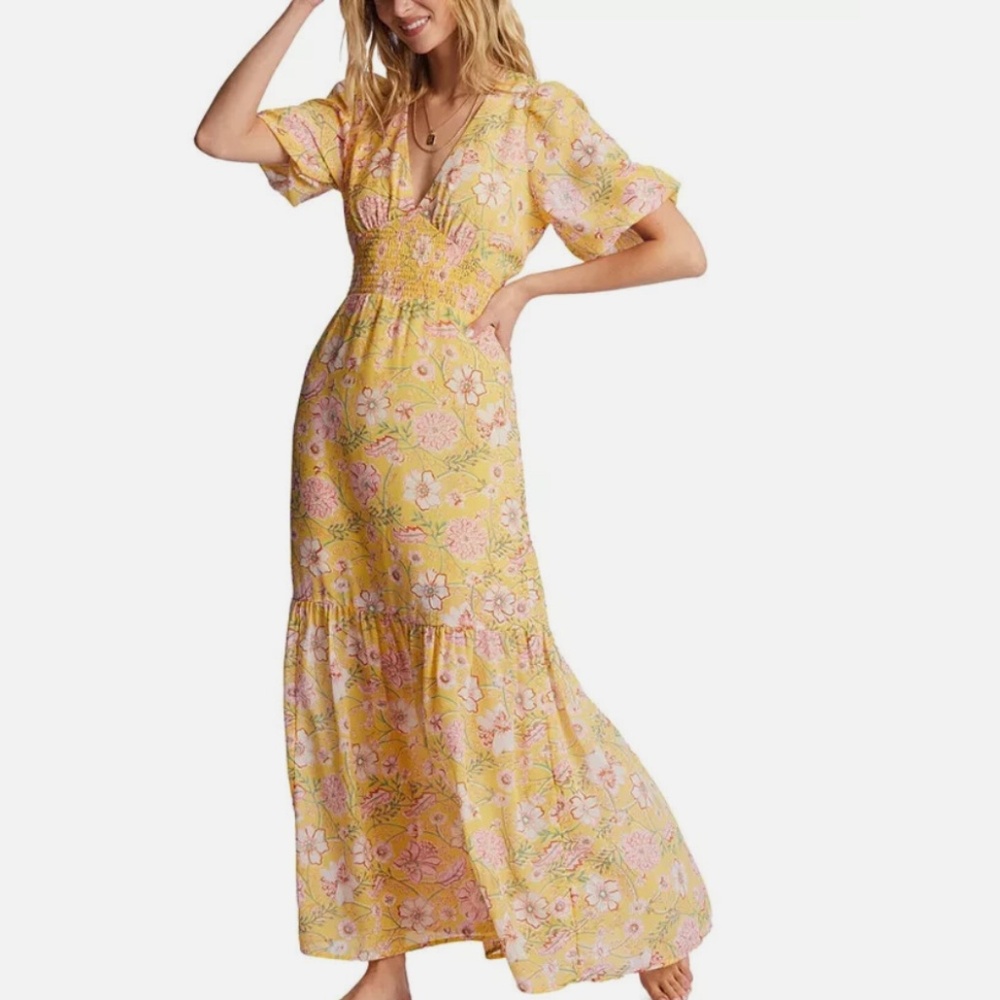 Billabong Women's Spellbound Floral Smocked Maxi Dress